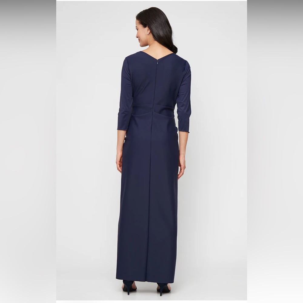 Alex Evenings NWT Navy Blue Wrap Dress - Picture 6 of 6